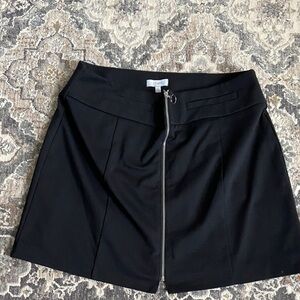 Candie's Black Mini Skirt with Zipper Detail